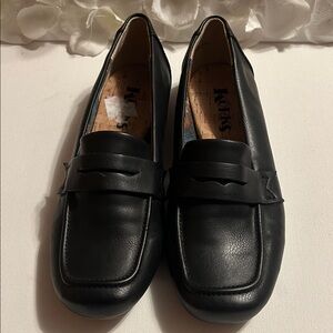 Kork-Ease Women's Black Leather Loafers
